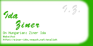 ida ziner business card